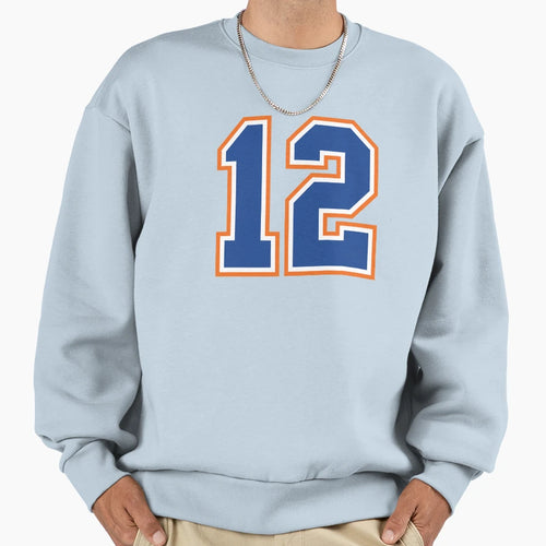 Twelve Jersey Number Sports 12 Sweatshirt - Minimalist Print for Adults - T-Shirt, Sweatshirt, Hoodie