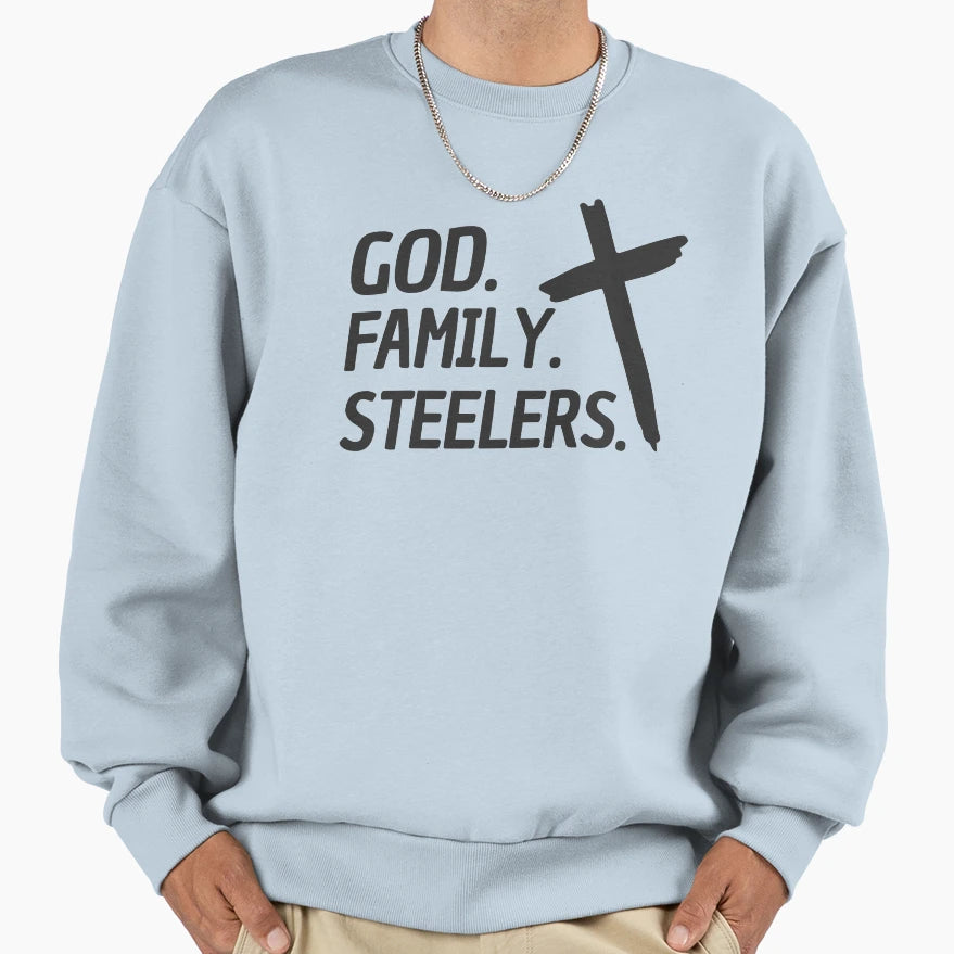 God Family Steelers Veterans Day Sweatshirt - Trendy Graphic for Adults - T-Shirt, Sweatshirt, Hoodie