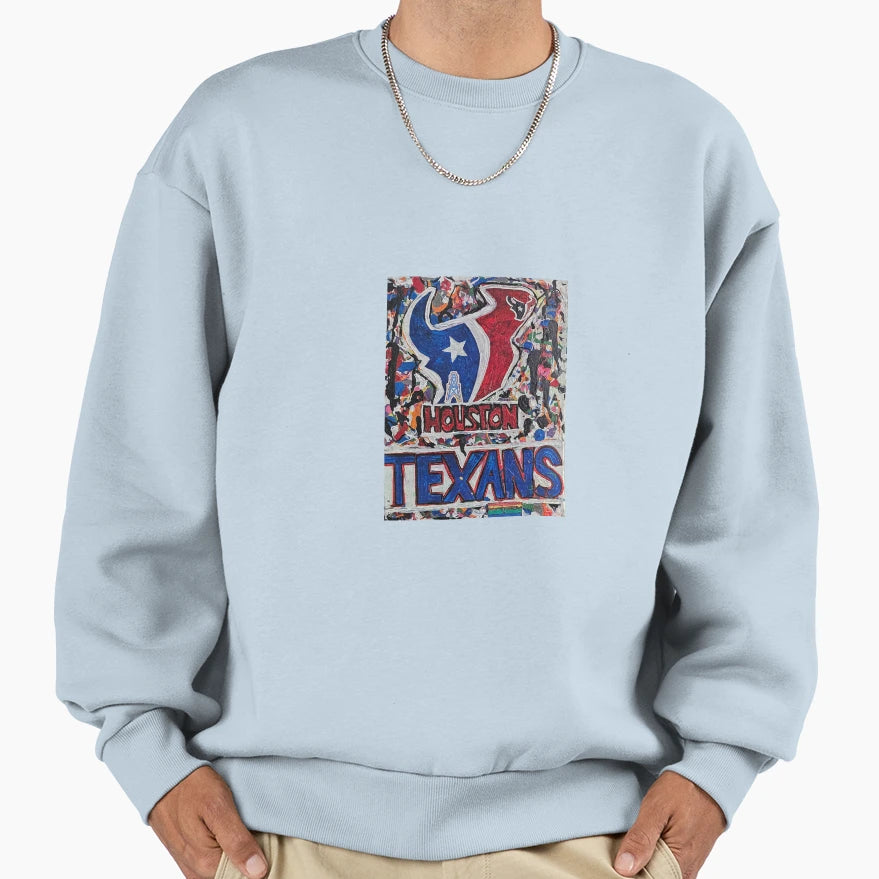 Texans Fight Fiercely Courage Mighty Sweatshirt - Graphic Print for Adults - T-Shirt, Sweatshirt, Hoodie