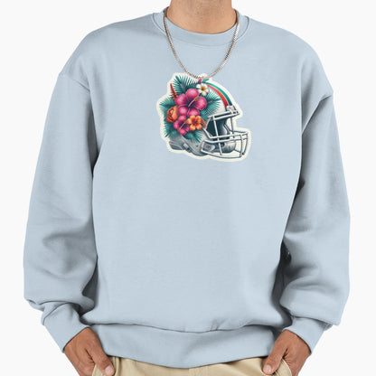 Tropical Miami Helmet Sweatshirt - Casual Everyday Wear Men Women - T-Shirt, Sweatshirt, Hoodie