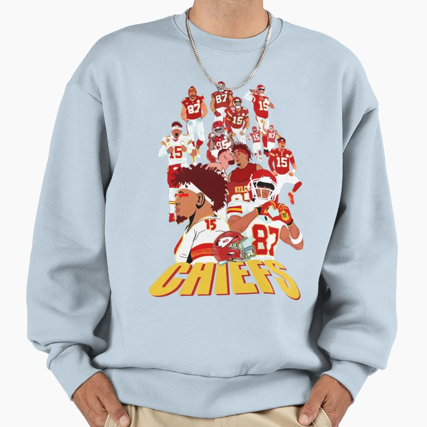 Art Kansas City Chiefs Sweatshirt - Streetwear Style for Adults - T-Shirt, Sweatshirt, Hoodie