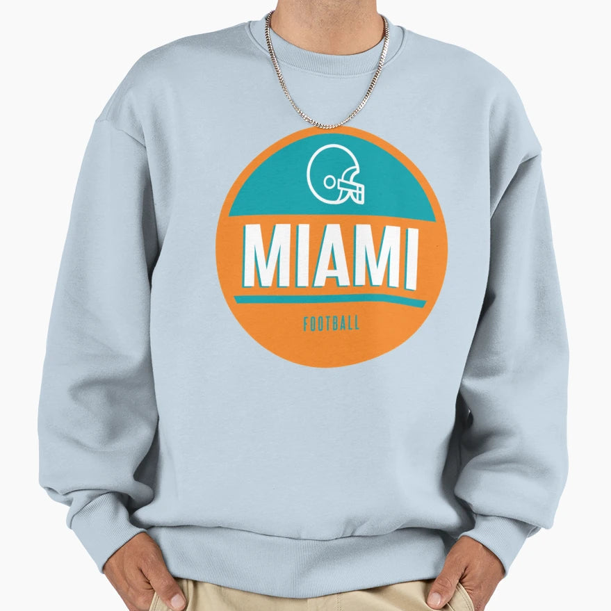Miami Football Sweatshirt - Fun Novelty Design for Adults - T-Shirt, Sweatshirt, Hoodie