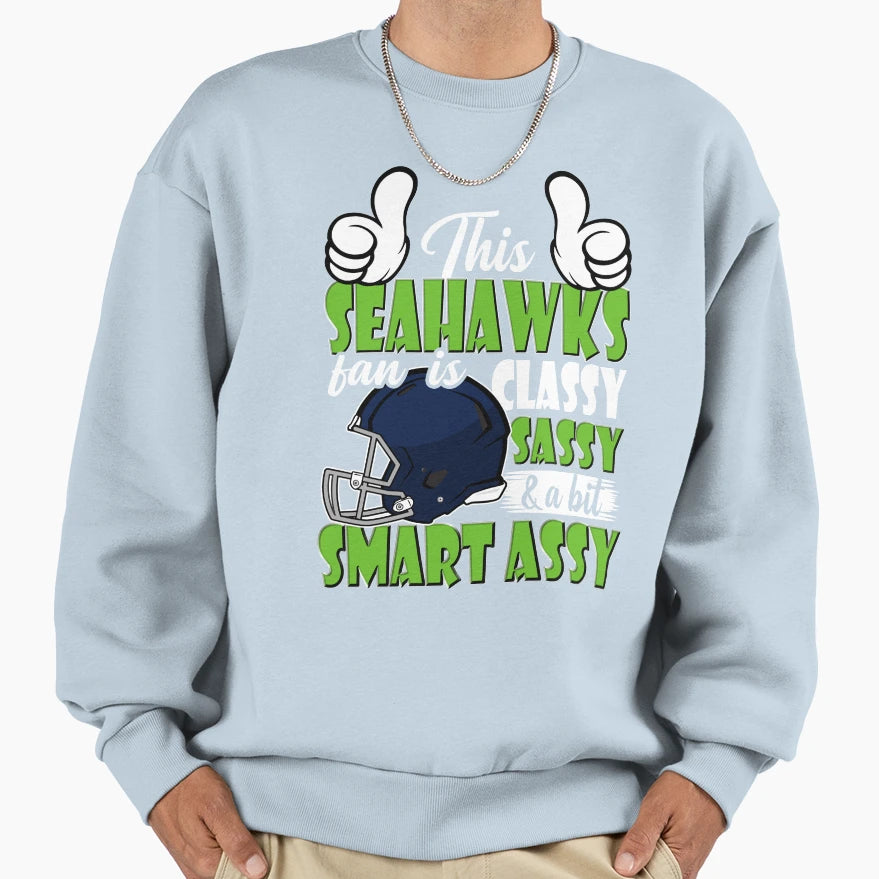This Football Fan Is Classy Sassy And Sweatshirt - Minimalist Print Unisex - T-Shirt, Sweatshirt, Hoodie