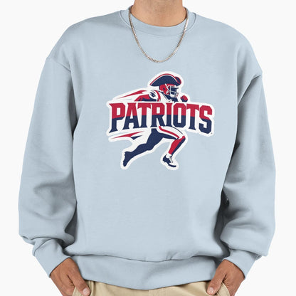 New England Patriots Football Decal Sweatshirt - Streetwear Style Unisex - T-Shirt, Sweatshirt, Hoodie
