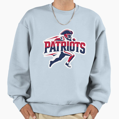 New England Patriots Football Decal Sweatshirt - Streetwear Style Unisex - T-Shirt, Sweatshirt, Hoodie