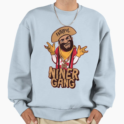 Faithful Niner Gang Bang Bang Niner T-Shirt - Aesthetic Graphic Men Women - T-Shirt, Sweatshirt, Hoodie