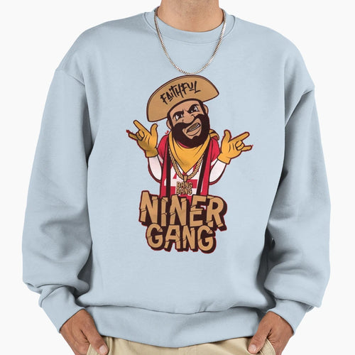 Faithful Niner Gang Bang Bang Niner T-Shirt - Aesthetic Graphic Men Women - T-Shirt, Sweatshirt, Hoodie