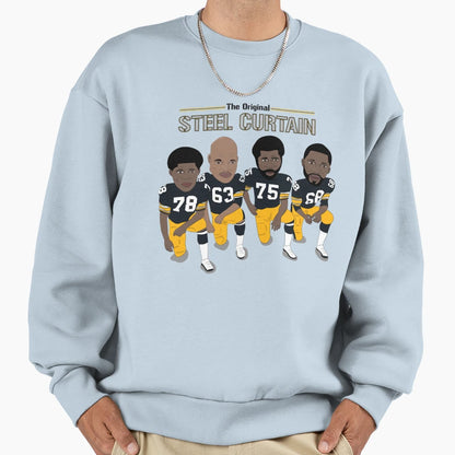 Steel Curtain Pittsburgh Steelers Sweatshirt - Aesthetic Graphic for Adults - T-Shirt, Sweatshirt, Hoodie