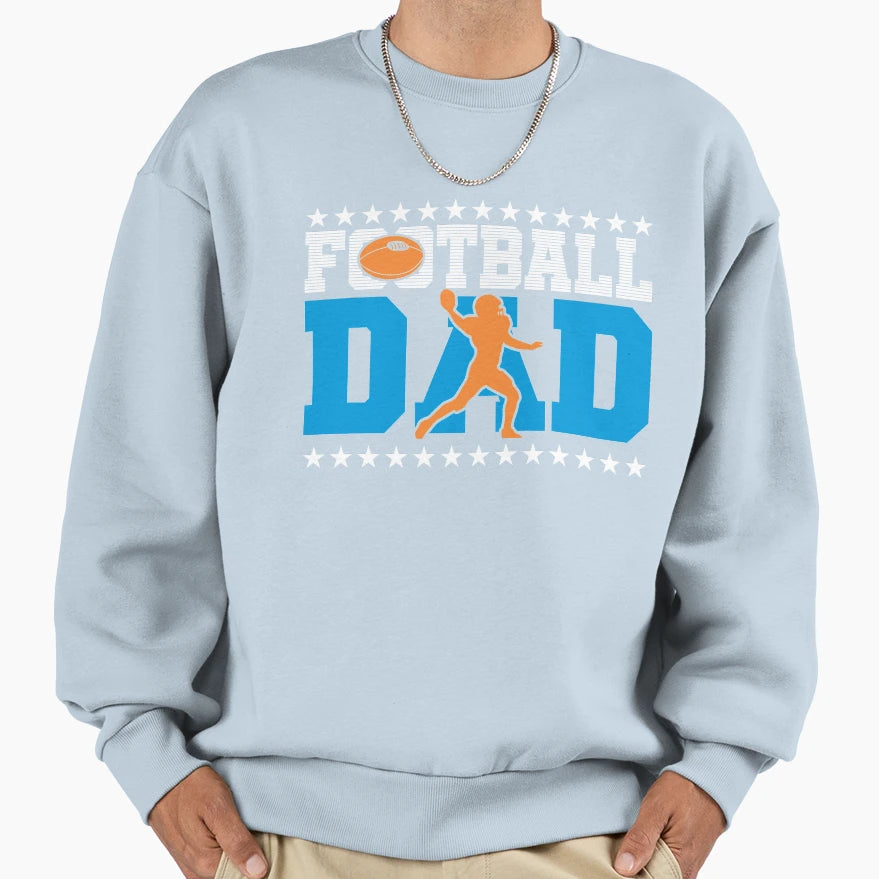 Football Dad Sports Gift Sweatshirt - Aesthetic Graphic Unisex - T-Shirt, Sweatshirt, Hoodie