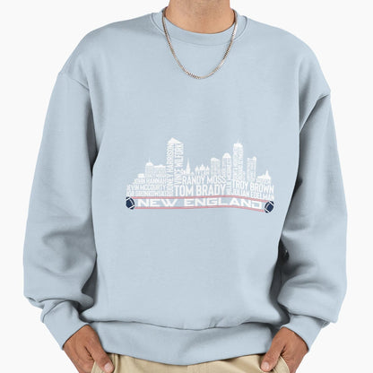 New England Football Skyline T T-Shirt - Streetwear Style Men Women - T-Shirt, Sweatshirt, Hoodie
