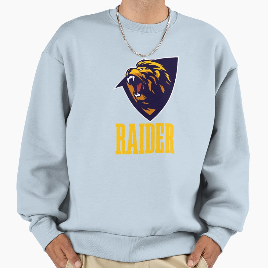 Yellow Lion Raider Mascot Logo Sweatshirt - Fun Novelty Design Unisex - T-Shirt, Sweatshirt, Hoodie