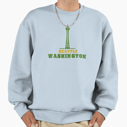 Seattle Washington Sweatshirt - Custom Art Print Men Women - T-Shirt, Sweatshirt, Hoodie