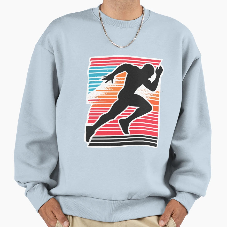 Silhouette Sprint Colorful Sweatshirt - Minimalist Print Unisex - T-Shirt, Sweatshirt, Hoodie