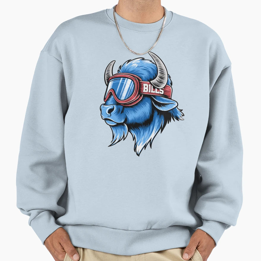 Bills Ski Buffalo Sweatshirt - Novelty Apparel Unisex - T-Shirt, Sweatshirt, Hoodie