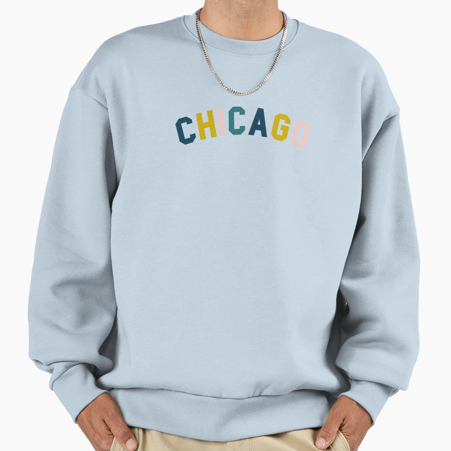 Home Series Chicago Rainbow Sweatshirt - Custom Art Print Unisex - T-Shirt, Sweatshirt, Hoodie