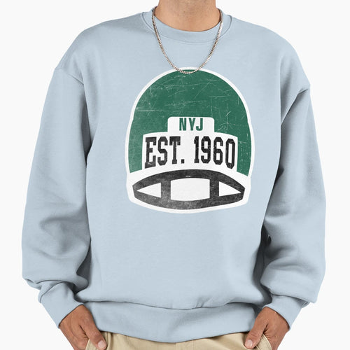 New York Throwback Football Helmet Sweatshirt - Streetwear Style for Adults - T-Shirt, Sweatshirt, Hoodie