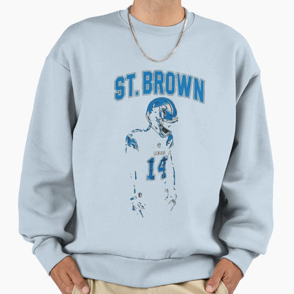 Amon Ra St Brown Detroit Lions Sweatshirt - Aesthetic Graphic Unisex - T-Shirt, Sweatshirt, Hoodie