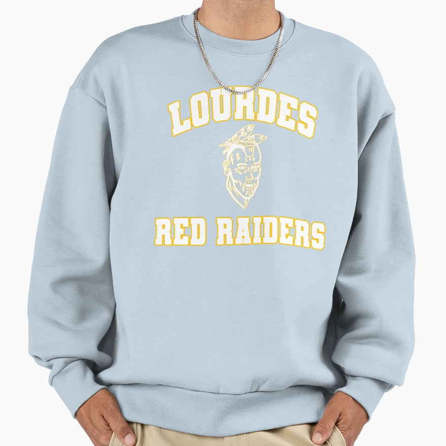 Lourdes Red Raiders Gold Trim Sweatshirt - Streetwear Style for Adults - T-Shirt, Sweatshirt, Hoodie