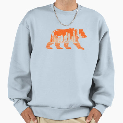Chicago Downtown City Skyline Sweatshirt - Fun Novelty Design for Adults - T-Shirt, Sweatshirt, Hoodie