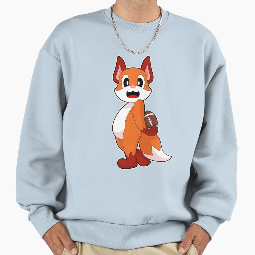 Fox American Football Sweatshirt - Aesthetic Graphic Unisex - T-Shirt, Sweatshirt, Hoodie
