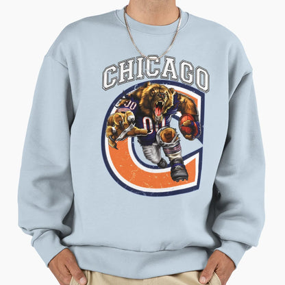 Chicago Football Sweatshirt - Streetwear Style for Adults - T-Shirt, Sweatshirt, Hoodie