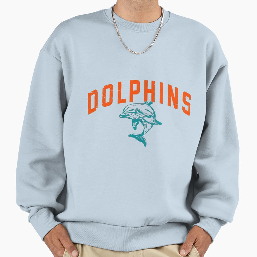 Football Miami Dolphins Sweatshirt - Aesthetic Graphic Men Women - T-Shirt, Sweatshirt, Hoodie