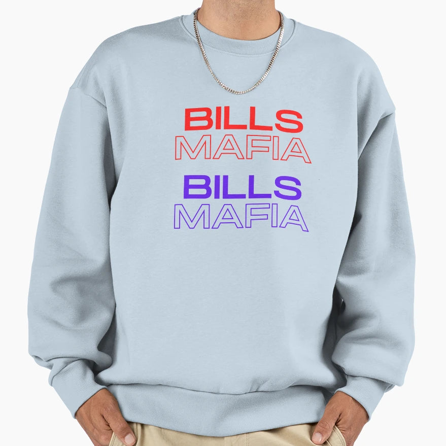 Bills Mafia Holo Text Sweatshirt - Casual Everyday Wear Unisex - T-Shirt, Sweatshirt, Hoodie