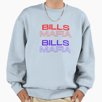 Bills Mafia Holo Text Sweatshirt - Casual Everyday Wear Unisex - T-Shirt, Sweatshirt, Hoodie