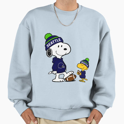 Seattlee Seahawkss Snoopyy Sweatshirt - Casual Everyday Wear Men Women - T-Shirt, Sweatshirt, Hoodie