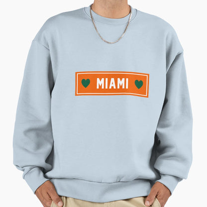 Miami Hearts Sweatshirt - Casual Everyday Wear Men Women - T-Shirt, Sweatshirt, Hoodie