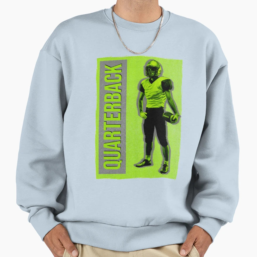 American Football Quarterback Sweatshirt - Unique Graphic Unisex - T-Shirt, Sweatshirt, Hoodie