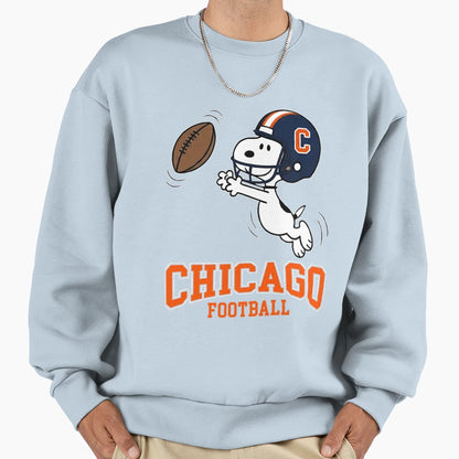 Chicago Football Snoopy Chicago Bears Sweatshirt - Minimalist Print Unisex - T-Shirt, Sweatshirt, Hoodie