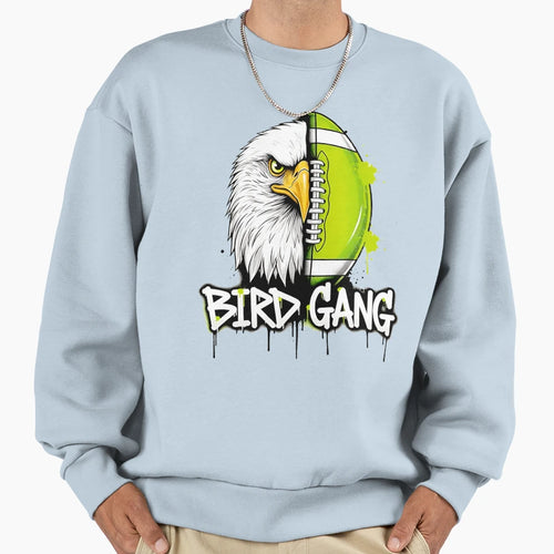 Silhouette Bird Gang Football Sweatshirt - Custom Art Print Men Women - T-Shirt, Sweatshirt, Hoodie
