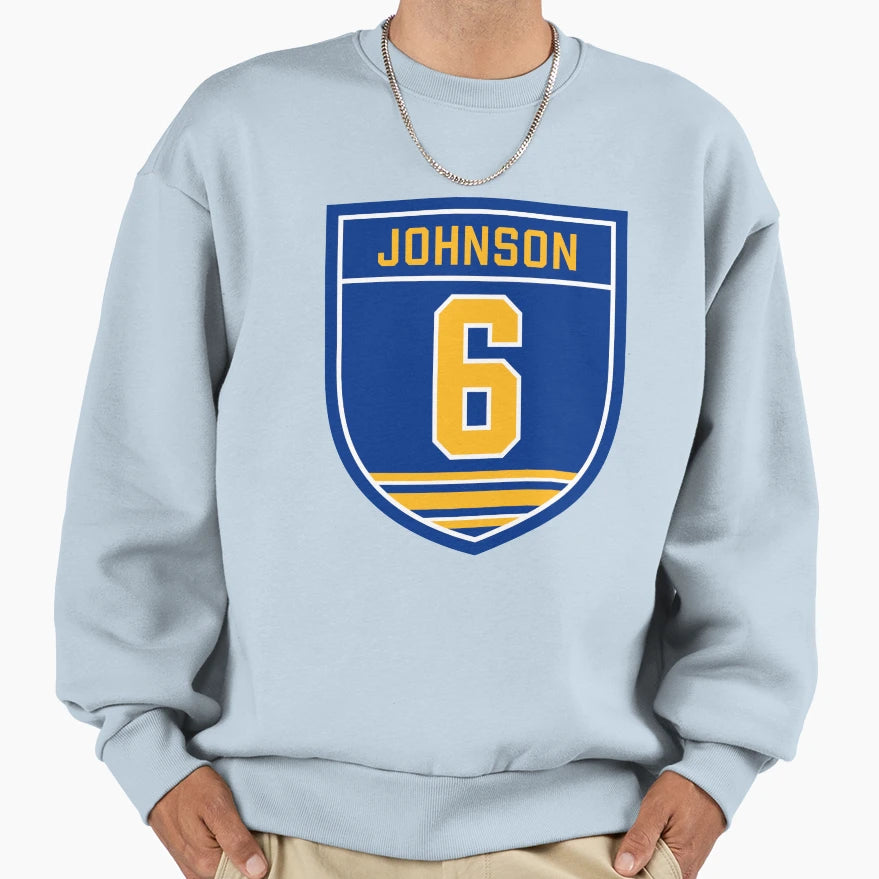 Erik Johnson 6 Emblem Sweatshirt - Aesthetic Graphic Unisex - T-Shirt, Sweatshirt, Hoodie