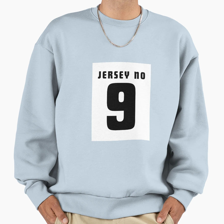 Jersey No 9 Sweatshirt - Casual Everyday Wear Unisex - T-Shirt, Sweatshirt, Hoodie
