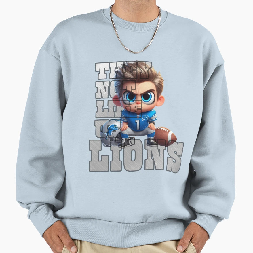 Detroit Lions They Not Like Us Sweatshirt - Custom Art Print Men Women - T-Shirt, Sweatshirt, Hoodie