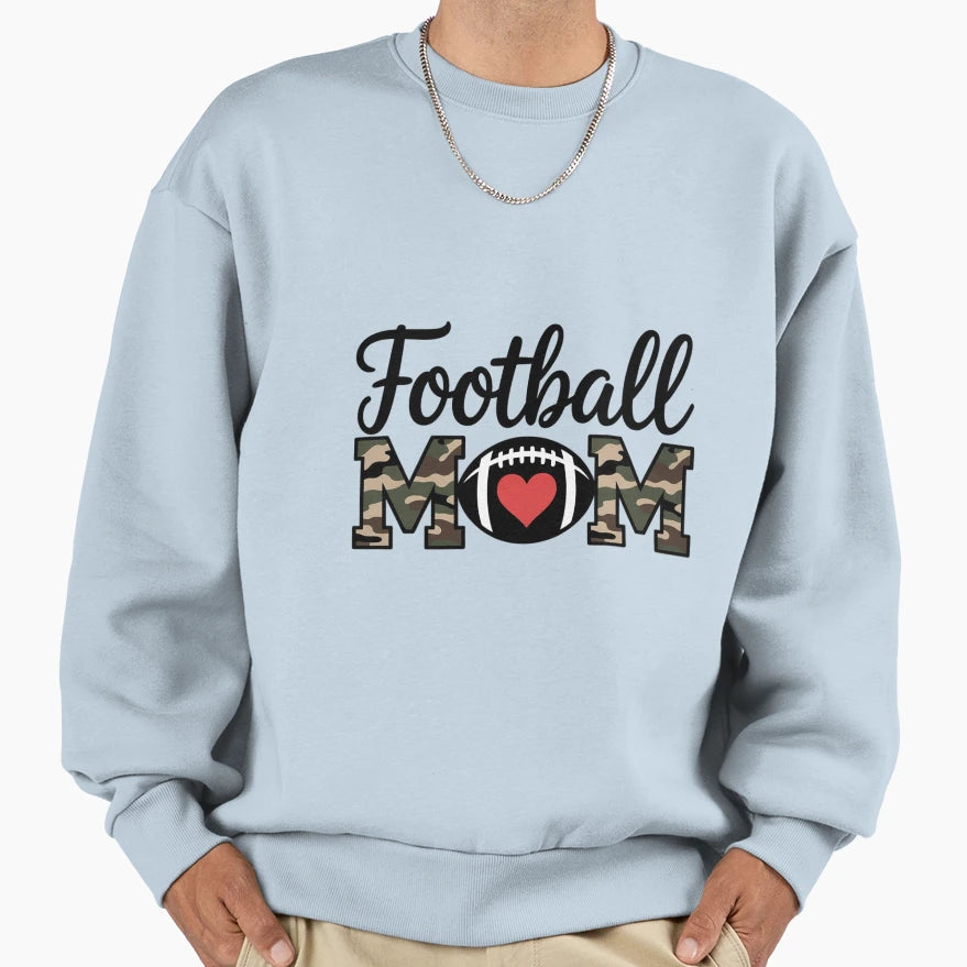 Football Mom Camouflage Football Sweatshirt - Trendy Graphic for Adults - T-Shirt, Sweatshirt, Hoodie