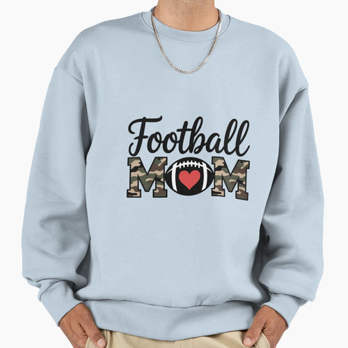 Football Mom Camouflage Football Sweatshirt - Trendy Graphic for Adults - T-Shirt, Sweatshirt, Hoodie