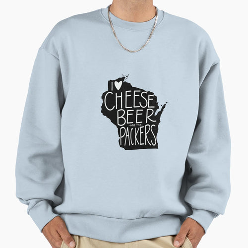 Beer Cheese Packers Sweatshirt - Casual Everyday Wear Unisex - T-Shirt, Sweatshirt, Hoodie
