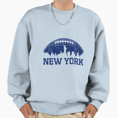 New York Skyline Football Team Sweatshirt - Aesthetic Graphic Unisex - T-Shirt, Sweatshirt, Hoodie