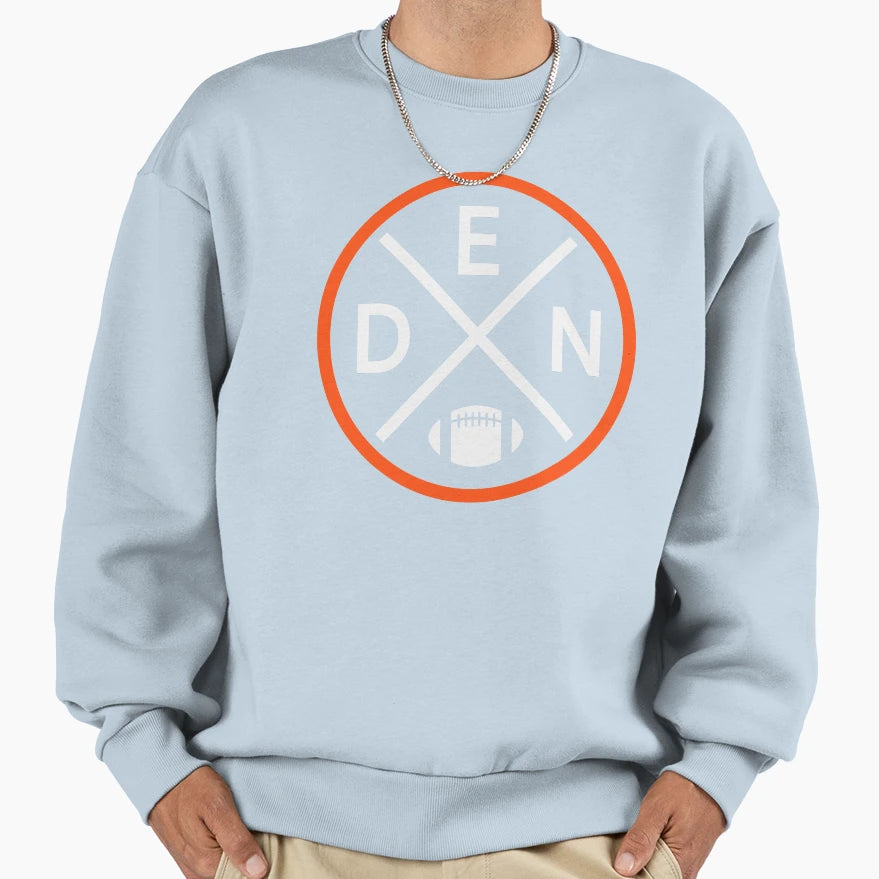 Denver Football Emblem Den Sweatshirt - Custom Art Print for Adults - T-Shirt, Sweatshirt, Hoodie