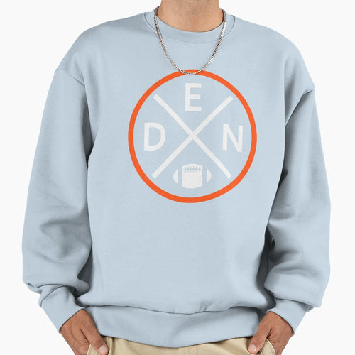 Denver Football Emblem Den Sweatshirt - Custom Art Print for Adults - T-Shirt, Sweatshirt, Hoodie