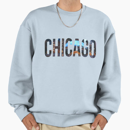 Chicago Sweatshirt - Custom Art Print Men Women - T-Shirt, Sweatshirt, Hoodie