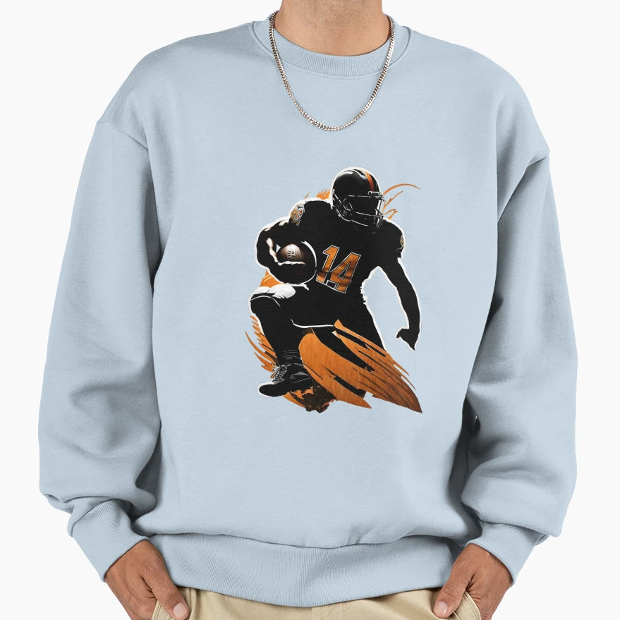 Football Player Baseball Player Rugby Sweatshirt - Custom Art Print Unisex - T-Shirt, Sweatshirt, Hoodie