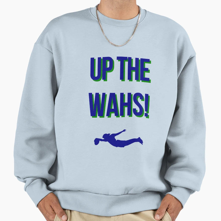 Up Wahs Dwz Try Time Blue Green Sweatshirt - Fun Novelty Design Unisex - T-Shirt, Sweatshirt, Hoodie