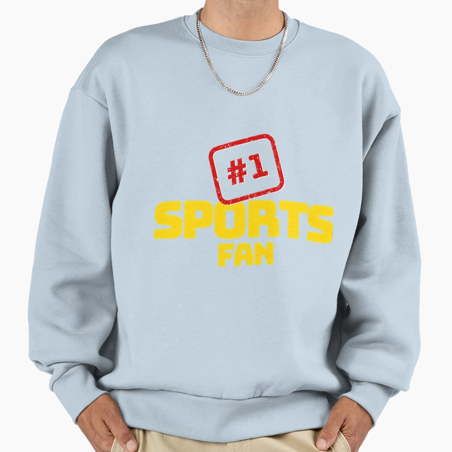 1 Sports Fan Yellow Sweatshirt - Fun Novelty Design Men Women - T-Shirt, Sweatshirt, Hoodie