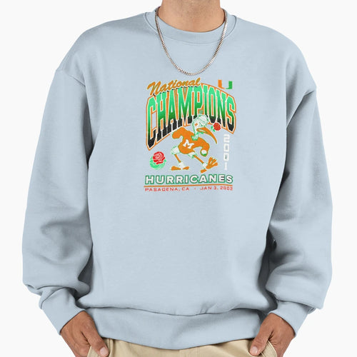 Miami Hurricanes 2001 National Sweatshirt - Custom Art Print for Adults - T-Shirt, Sweatshirt, Hoodie