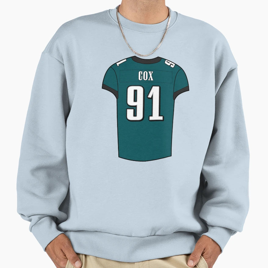 Fletcher Cox Home Jersey Sweatshirt - Aesthetic Graphic for Adults - T-Shirt, Sweatshirt, Hoodie