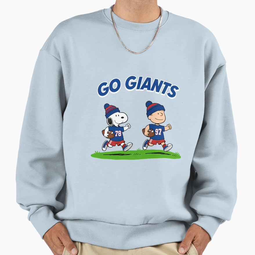 Go Giants Snoopy And Charlie Brown Sweatshirt - Aesthetic Graphic Unisex - T-Shirt, Sweatshirt, Hoodie