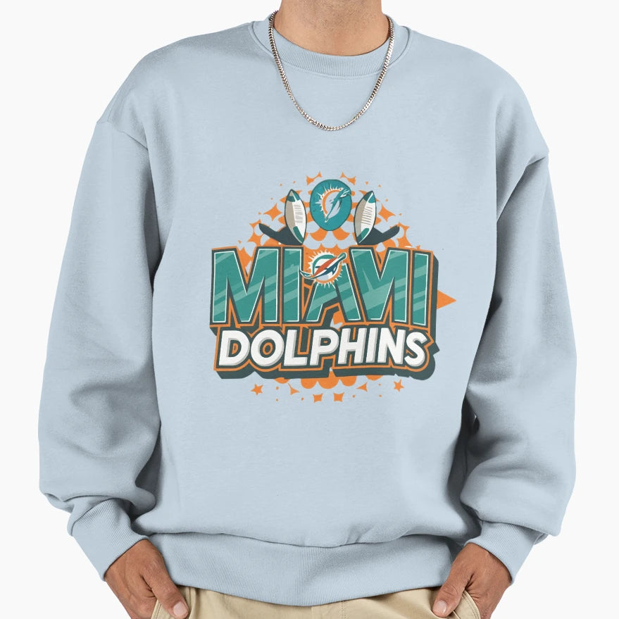 Art Miami Dolphins Sweatshirt - Novelty Apparel Men Women - T-Shirt, Sweatshirt, Hoodie